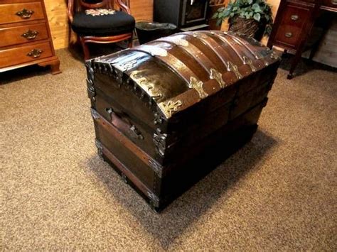 Gorgeous Antique Restored Humpback Trunk From Late 1800s Gorgeous