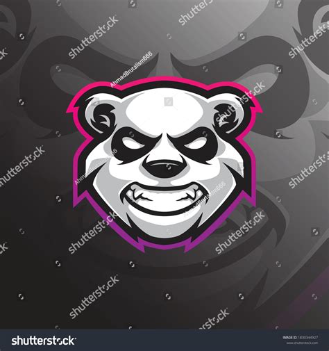 Panda Mascot Logo Design Vector Modern Stock Vector Royalty Free