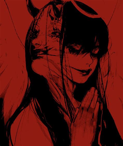 Pin By ⛓bekah ⛓ On Red 赤 Aesthetic Anime Horror Art Creepy Art