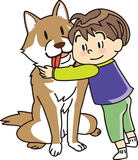 Boy Hugging His Dog Clipart Free Download Transparent Png Creazilla