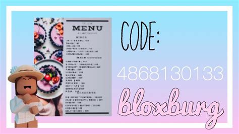Bloxburg Menu Aesthetic Cafe Menu Codes Roblox Bloxburg Youtube My Xxx Hot Girl