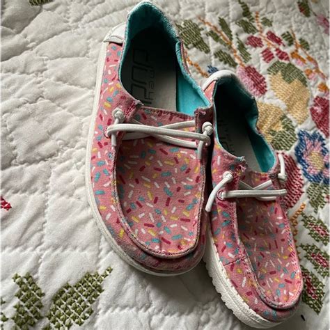 Hey Dude Shoes Hey Dude Wendy Youth Pink Sprinkles Size Poshmark