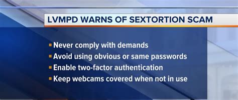 Las Vegas Police Fbi Issue Warning About Sextortion