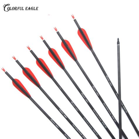 Archery Pure Carbon Arrows Spine 300 400 For Recurvecompound Bow Arrow