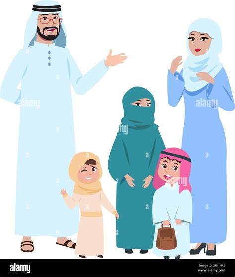 Arab Arabic Mother Daughter Stock Vector Images Alamy