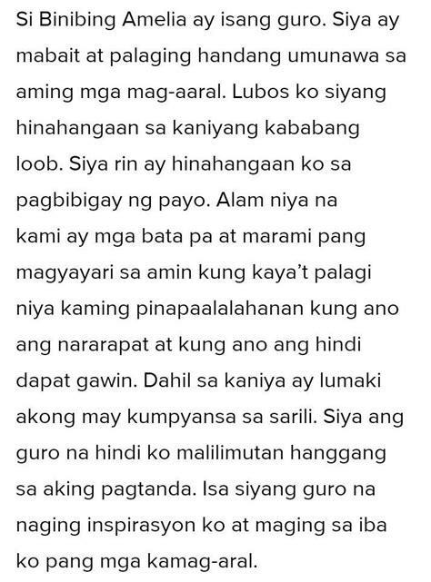 Halimbawa Ng Isang Talata Na May Sampung Pangungusap