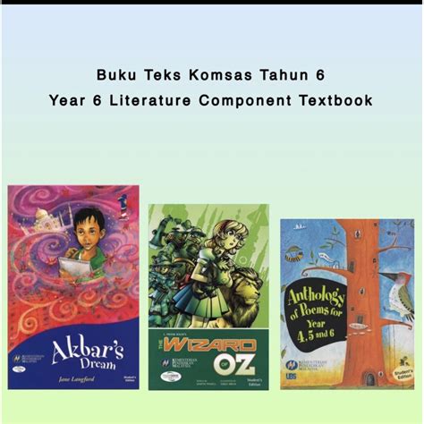 Buku Teks Komsas Tahun 6 ~year 6 Literature Component Textbook Shopee