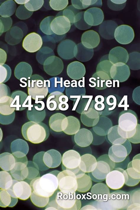 Siren Head Sound Roblox Id - ecto 1 siren roblox id