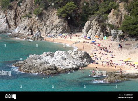 Spiaggia Naturista A Playa Cala SA Boadella Vicino A Lloret De Mar Costa Brava Spagna