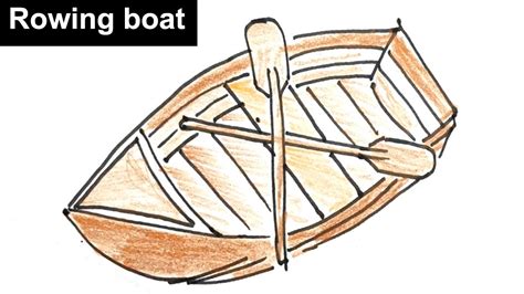 How To Draw Rowing Boat Drawing Lessons For Preschool Kindergarten