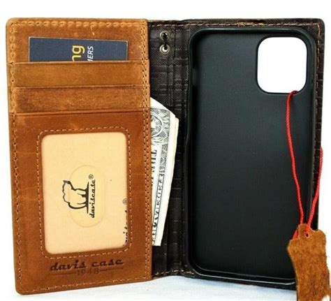 Apple Iphone 12 Mini Leather Cover Case Holder Wallet Cover Etsy