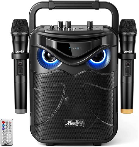 Moukey Portable Pa Speaker 6 Woofer Singing Karaoke Machine With Two
