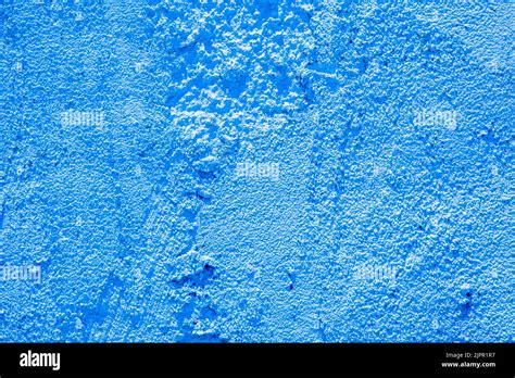 Detailled Pattern Of Rough Plastered Blue Wall Stock Photo Alamy