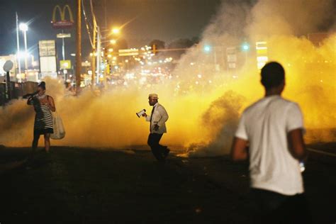Police Fire Tear Gas In Ferguson As Obama Calls For Calm