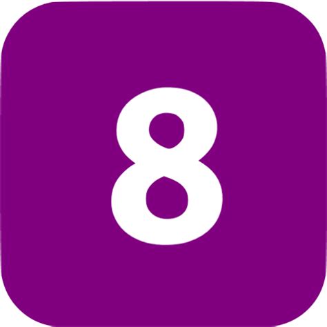 Purple 8 Filled Icon Free Purple Numbers Icons