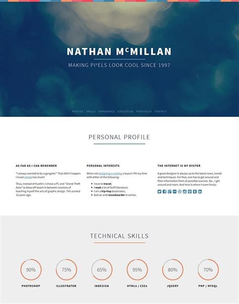 Interactive resume examples will give ideas and strategies to develop your own resume. 12 Super Creative Interactive Online Resumes Examples | Online resume, Resume examples, Resume