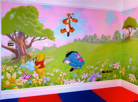 Winnie The Pooh Playroom Mural Sacredart Murals