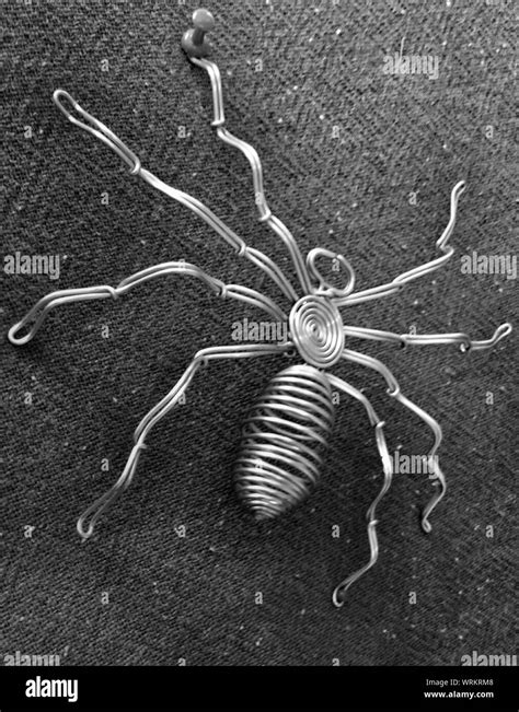 Artificial Spider Made From Metal Stock Photo Alamy