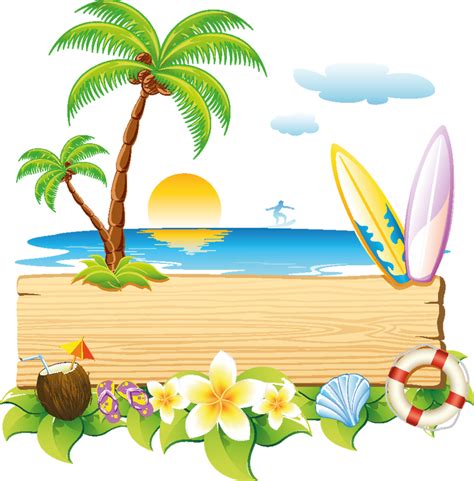 Hawaiian Beach Background Clipart