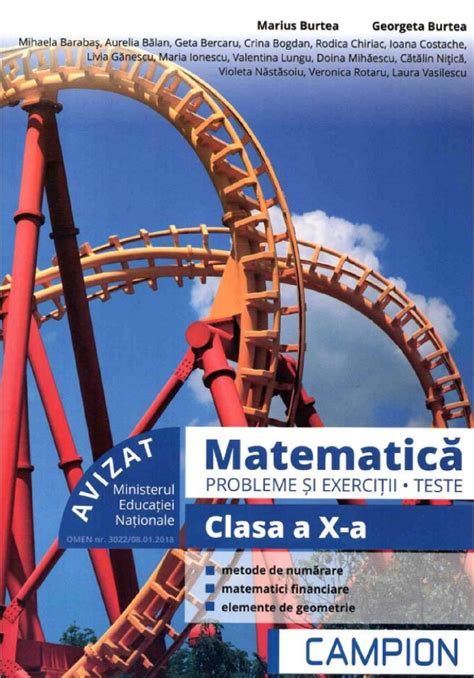 Matematica Probleme Si Exercitii Teste Clasa 10 Pdf Autor Marius
