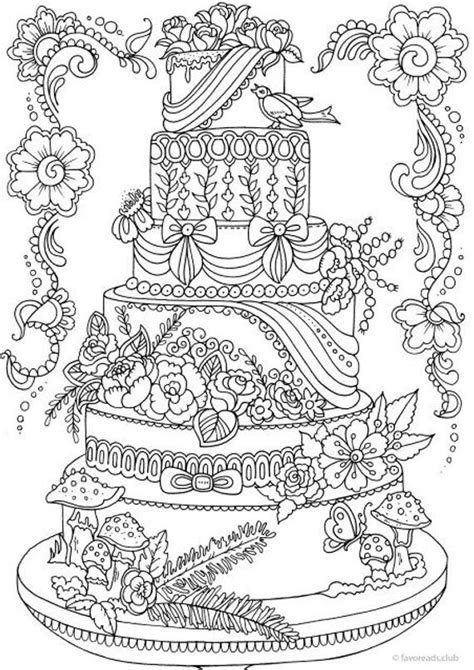 Emojis entered the scene in a big way. Cake Printable Adult Coloring Page from Favoreads Coloring ...