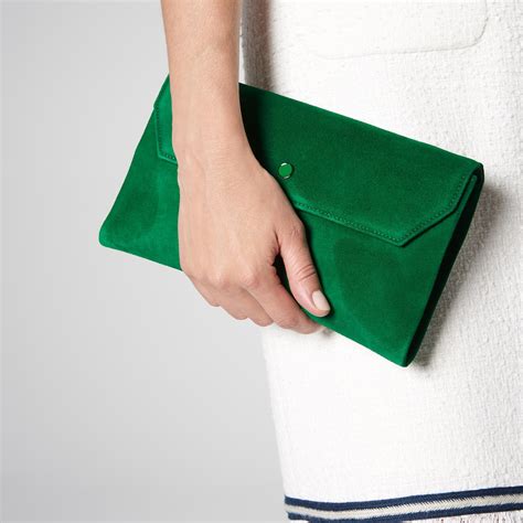 Dora Green Suede Clutch Bag Handbags Suede Clutch Clutch Bag Clutch