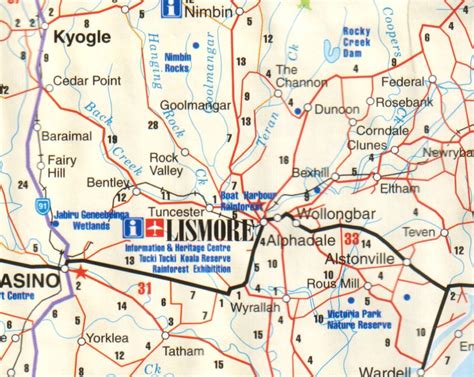 Detailed Map Of Lismore Region