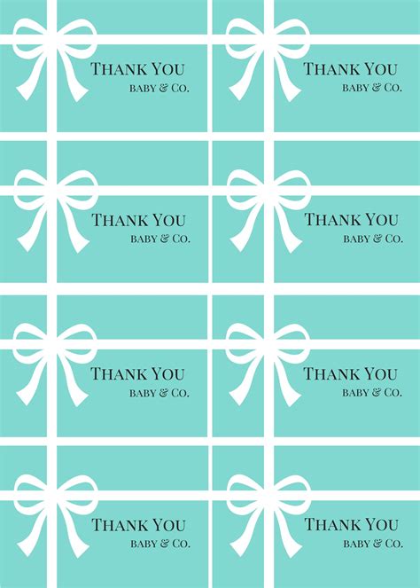 Check out our baby shower card printable selection for the very best in unique or custom, handmade pieces from our baby & expecting cards shops. tiffany-free-thank-you-cards | Tiffany baby showers ...