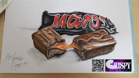 Hi, welcome to rayo jesson's painting. Mars chocolate, Chocolate bar drawing, Mars chocolate bar