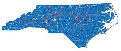 North Carolina State Political Map Stock Illustration Download Image