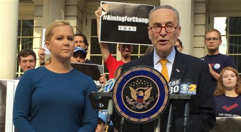 Chuck schumer just said that every human alive will be hurt, or even killed, because of amy coney barrett. Amy Schumer and her cousin, Senator Chuck Schumer, team up again to combat gun violence - Salon.com