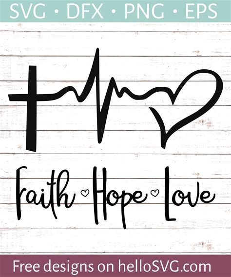 Be sure to check out our website at svgfilesfree.com. Faith Love Hope SVG - Free SVG files | HelloSVG.com ...