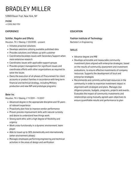 Boeing Resume Samples | Velvet Jobs