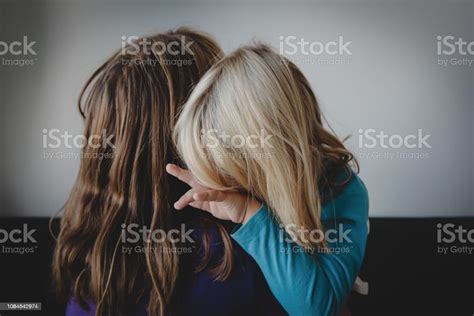 Sad Crying Little Girl Hugging Mother Parenting Stock Photo Download