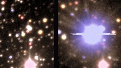 Star Snapped Before And After Nova Explosion Bbc News