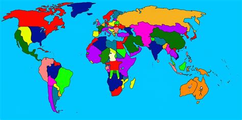 A Map Of The World But I Changed The Borders To My Likings