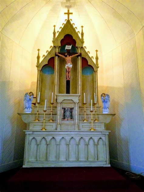 The Original C1871 Cypress Wood Altar At A Rural Closed Parish In