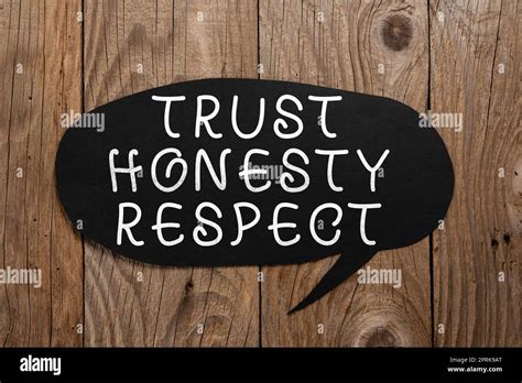 Conceptual Display Trust Honesty Respect Conceptual Photo Respectable