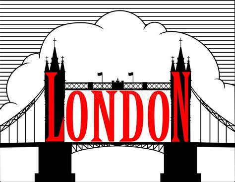 London Tower Bridge Poster Stock Vector Illustration Of Sightseeing