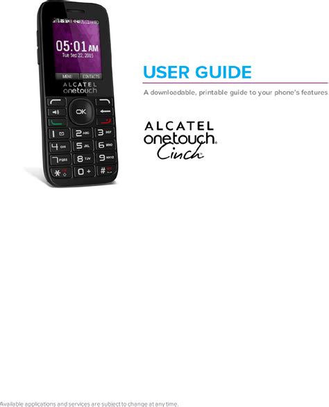 Alcatel Onetouch Cinch User Guide Alcatel Onetouch