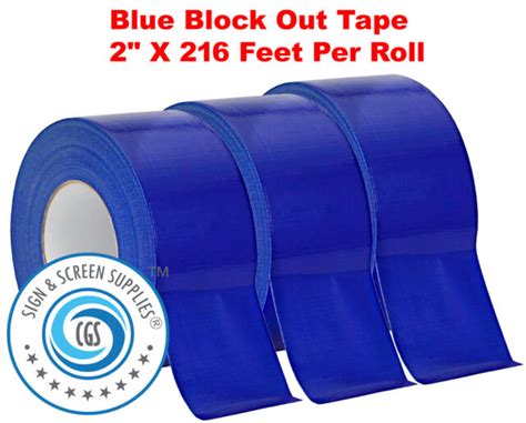6 Rolls Premium Silkscreen Screen Printing Blockout Tape 2” X 72 Yards