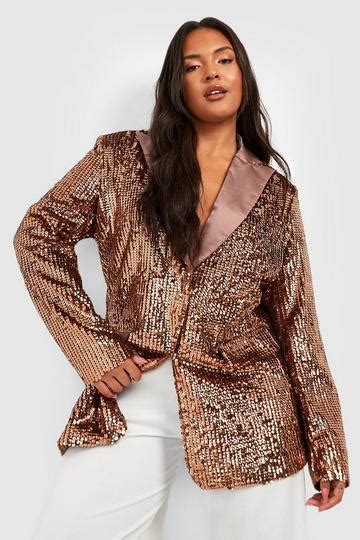 sequin blazer boohoo uk