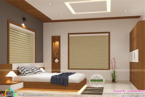 Kitchen, living bedroom interior designs - Kerala home design and floor
