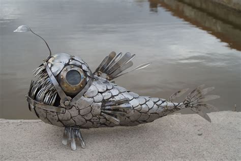 Angler Fish In 2020 Sculpture Angler Fish Steel