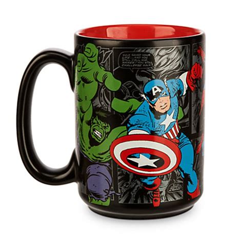 marvel comic mug black iron man captain america super heroes ceramic mug