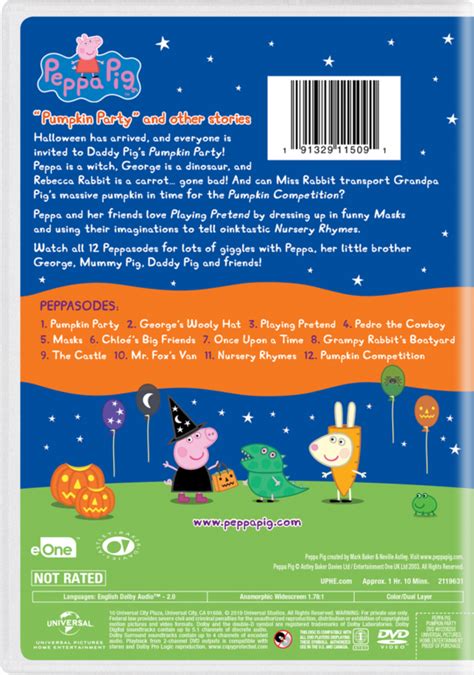 Peppa Pig Pumpkin Party Television Series On Blu Ray Dvd Digital