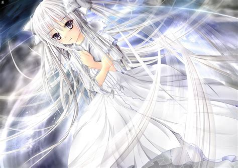 1360x768 Resolution Long Haired Female Anime Character Hd Wallpaper