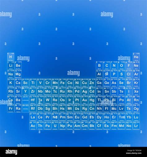 Periodic Table Illustration Stock Photo Alamy