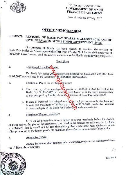 Scales overlap when the maximum of one scale is higher than the minimum of the next higher scale(s). Notification Revised Pay Scale 2017 Sindh Government