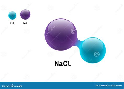 Chemistry Model Salt Molecule Diatomic Sodium Chlorine Nacl Scientific